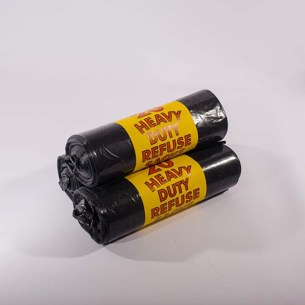 HEAVY DUTY BLACK BIN BAGS ROLL (20) Raw Feeding Lancs Ltd